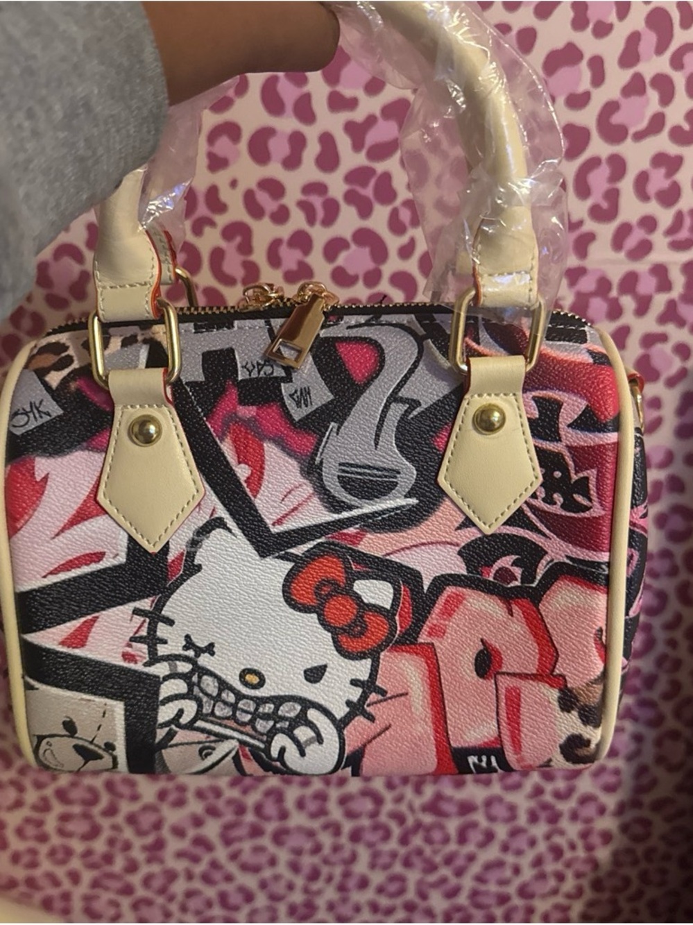 Hello Kitty Pink Graffiti Satchel Bag
